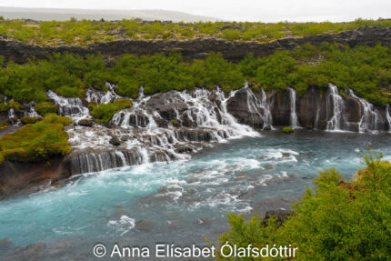 Hraunfossar, Ísland.